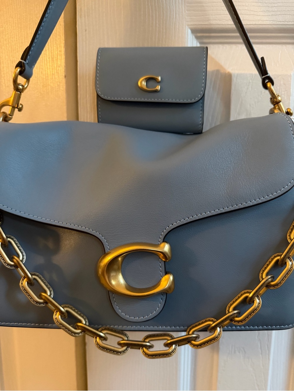 Coach Chained Tabby 26 In BlueBell with matching wallet+ Dust Bag - Picture 2 of 7